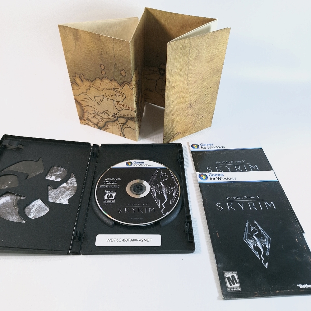 The Elder Scrolls V Skyrim Game for Windows PC + Map & Manual